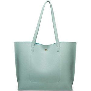 Women's Soft Faux Leather Tote Shoulder Bag Big Capacity Tassel Handbag